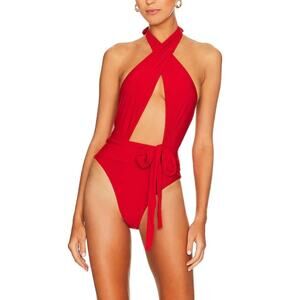 NWT PQ Swim Alex One Piece Swimsuit in Red Coral
